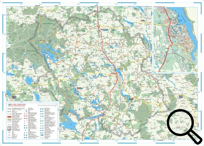 Mapa powiatu oleckiego
